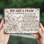 Custom Name We Are a Team Couple Gifts - Personalized Stone With Stand