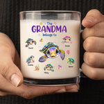 Custom Name Sea Turtle Gifts for Grandma - Personalized Glass Mug
