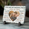 Custom Photo I Want All Of My Lasts To Be With You - Couple Personalized Custom Rectangle Shaped Stone With Stand - Gift For Husband Wife, Anniversary