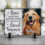 Custom Pet Photo Memorial Dog Tribute - Personalized Stone With Stand