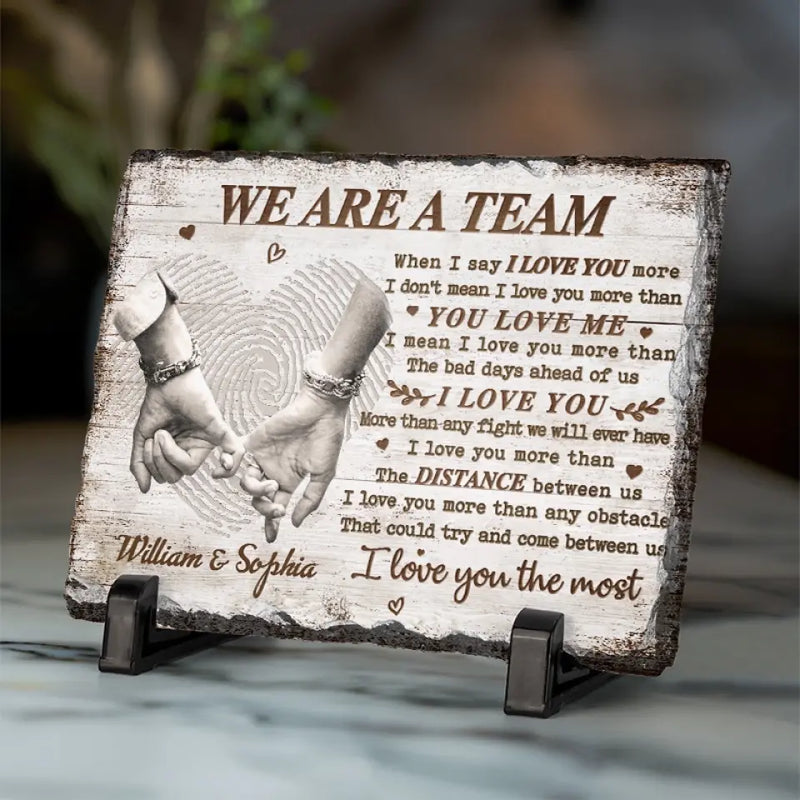 Custom Name Romantic Couple Love Gifts - Personalized Stone With Stand