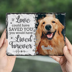 Custom Pet Photo Memorial Dog Tribute - Personalized Stone With Stand