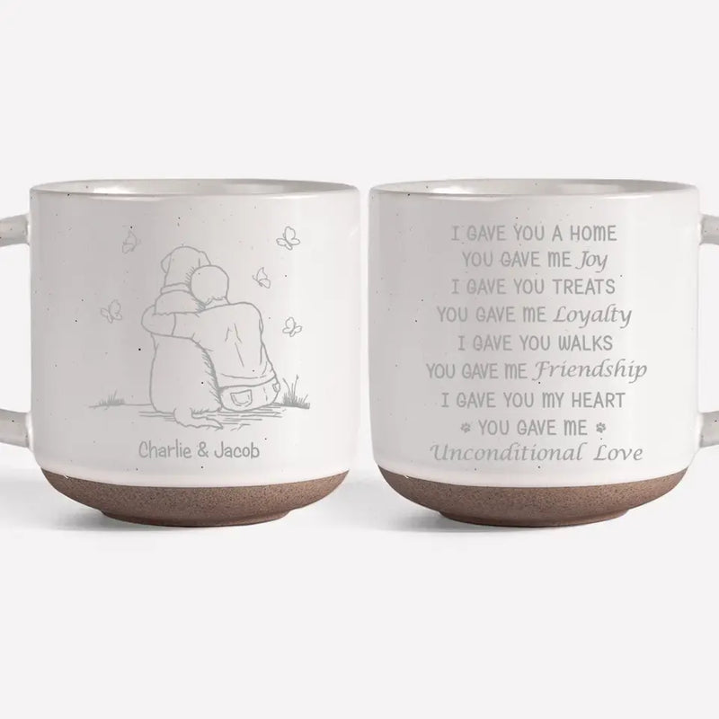 Custom Name Pet Love Gifts - Personalized Pottery Mug