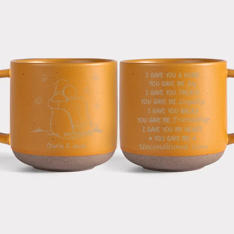 Custom Name Pet Love Gifts - Personalized Pottery Mug