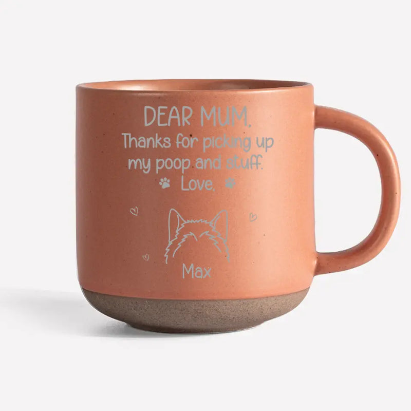Custom Pet Name Funny Gifts for Dad - Personalized Pottery Mug