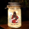 Your First Kiss Or Your First Love - Couple Personalized Custom Mason Jar Light - Gift For Couple, Husband Wife, Anniversary