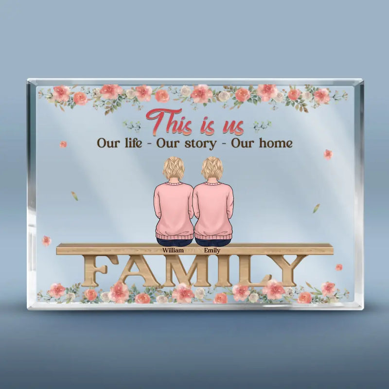 Custom Name Family Story Gifts - Personalized Shaped Acrylic Plaque