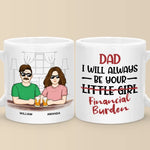 Custom Name Funny Father Daughter Gifts - Personalized Mugs