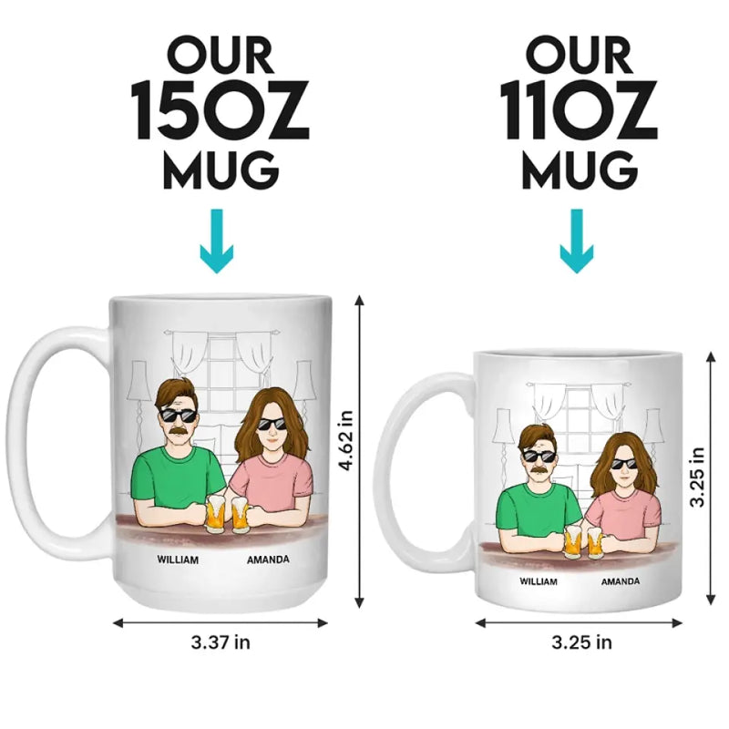 Custom Name Funny Father Daughter Gifts - Personalized Mugs