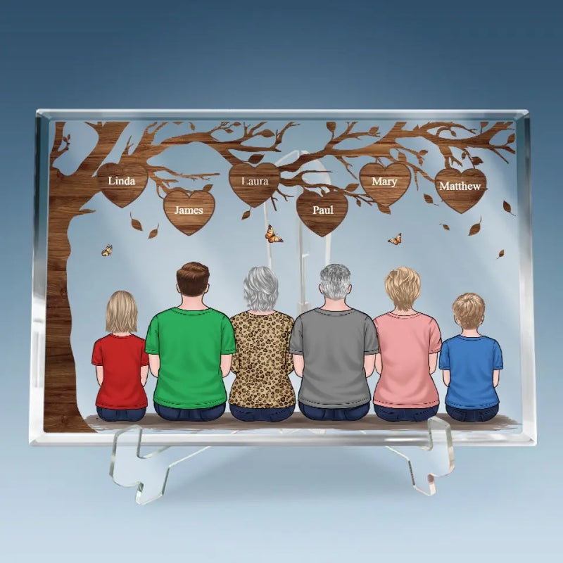 Custom Name Family Tree Gifts for Families - Personalized Shaped Acrylic Plaque