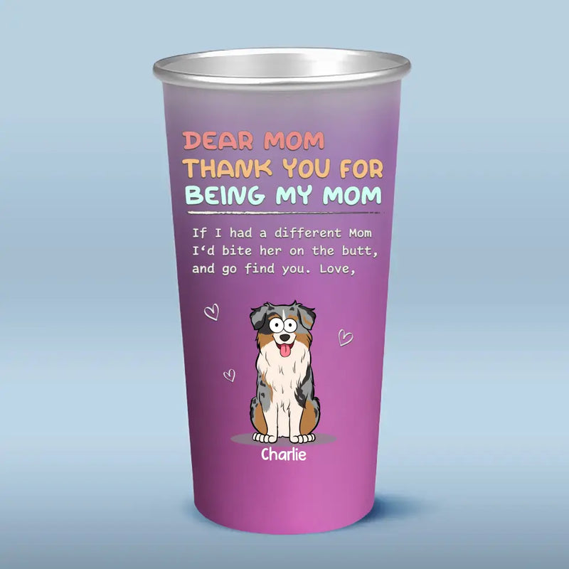 Custom Name Funny Dog Mom Gifts - Personalized Aluminum Changing Color Cup