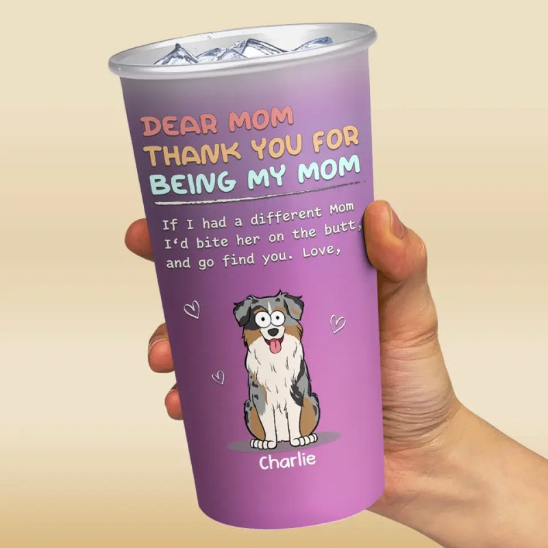 Custom Name Funny Dog Mom Gifts - Personalized Aluminum Changing Color Cup