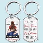 Custom Name Funny Naughty Couple Gifts - Personalized Keychain