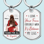 Custom Name Funny Naughty Couple Gifts - Personalized Keychain