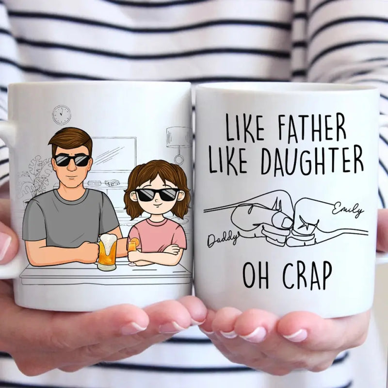 Custom Name Funny Father Daughter Gifts - Personalized Mugs