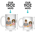 Custom Name Funny Father Daughter Gifts - Personalized Mugs