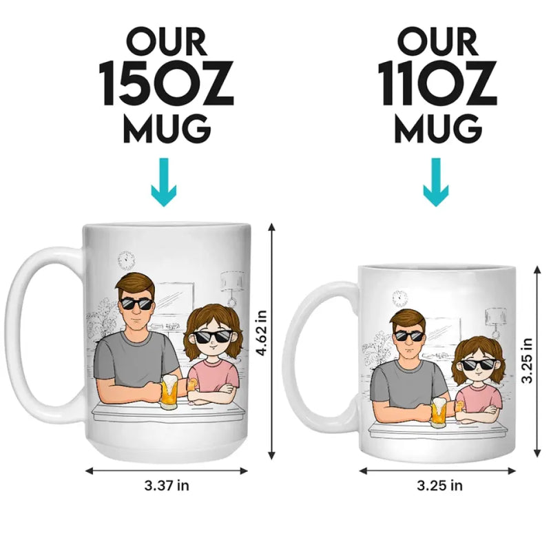 Custom Name Funny Father Daughter Gifts - Personalized Mugs