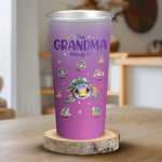 Custom Name Sea Turtle Gifts for Grandma - Personalized Aluminum Changing Color Cup