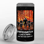 Custom Name Papa Sasquatch Gifts for Dads - Personalized Can Cooler