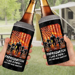 Custom Name Papa Sasquatch Gifts for Dads - Personalized Can Cooler