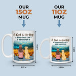 Custom Name Girl and Dog Bond Gifts for Dog Lovers - Personalized Mugs