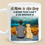 Custom Name Girl and Dog Bond Gifts for Dog Lovers - Personalized Mugs