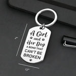 Custom Name Girl and Dog Bond Gifts - Personalized Keychain