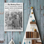 Custom Photo 30th Anniversary Newspaper Gifts for Couples - Personalized Poster