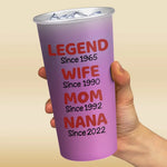 Custom Name Family Role Gifts for Mom - Personalized Aluminum Changing Color Cup