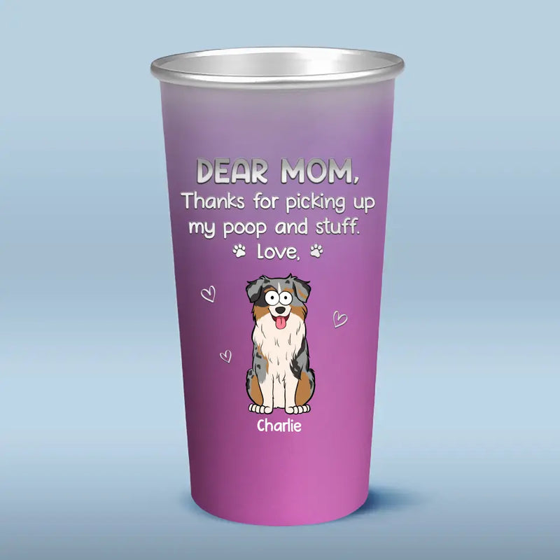 Custom Dog Mom Gifts With Pet Name - Personalized Aluminum Changing Color Cup