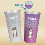 Custom Dog Mom Gifts With Pet Name - Personalized Aluminum Changing Color Cup