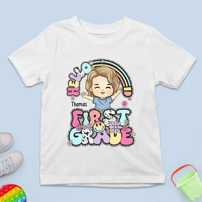 Custom Name First Grade Gifts for Kids - Personalized Apparel