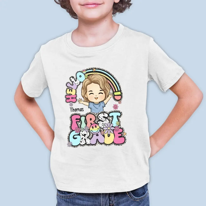 Custom Name First Grade Gifts for Kids - Personalized Apparel