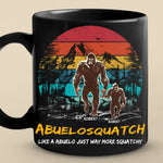 Custom Name Papasquatch Family Gifts for Papa - Personalized Mugs