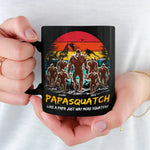 Custom Name Papasquatch Family Gifts for Papa - Personalized Mugs
