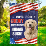 Funny Golden Retriever Vote for Buddy Gifts - Flag