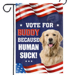 Funny Golden Retriever Vote for Buddy Gifts - Flag