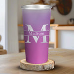Custom Name Monogram Gift - Personalized Aluminum Changing Color Cup