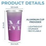 Custom Name Monogram Gift - Personalized Aluminum Changing Color Cup