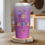 Custom Name First Mom Now Grandma Gifts - Personalized Aluminum Changing Color Cup
