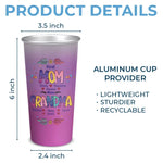 Custom Name First Mom Now Grandma Gifts - Personalized Aluminum Changing Color Cup