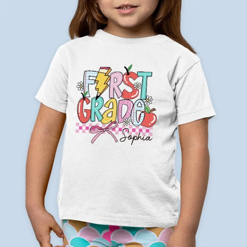 Custom Name First Grade School Gifts for Kids - Personalized Apparel