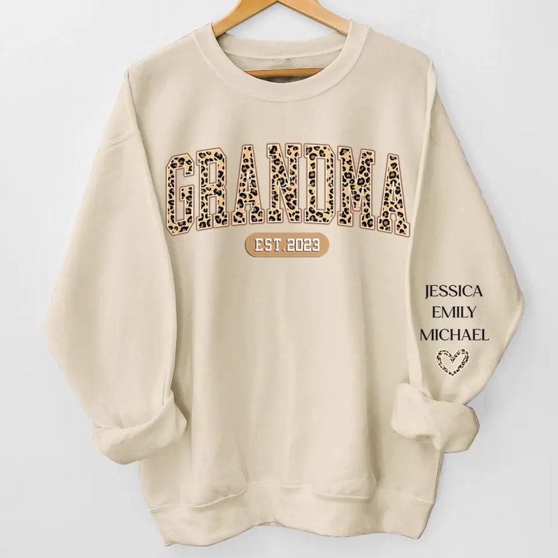 Custom Name Grandma Gifts for Grandmothers - Personalized Sweater