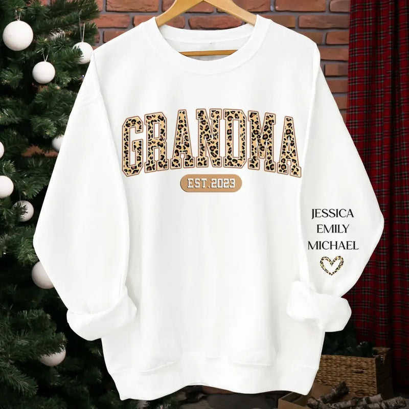 Custom Name Grandma Gifts for Grandmothers - Personalized Sweater