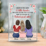 Custom Name Unbiological Sister Gifts - Personalized Shaped Acrylic Plaque