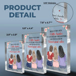 Custom Name Unbiological Sister Gifts - Personalized Shaped Acrylic Plaque