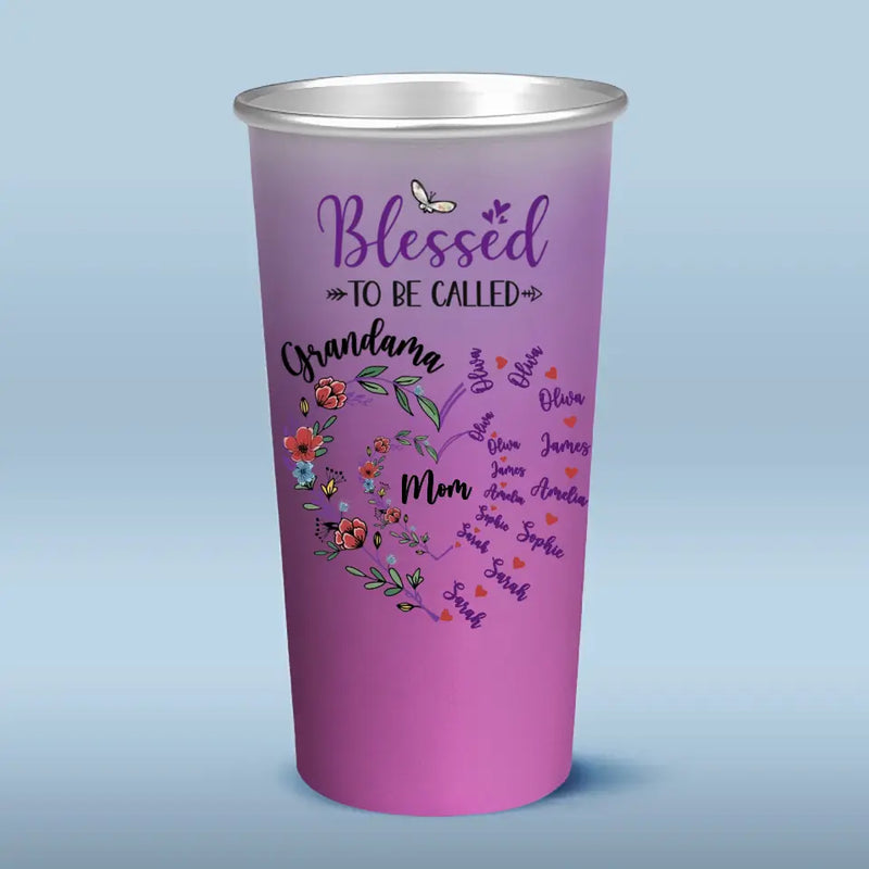 Custom Name Grandma Gifts - Personalized Aluminum Changing Color Cup
