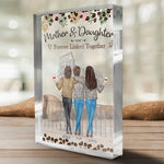 Custom Name Mother and Daughters Gifts - Personalized Shaped Acrylic Plaque