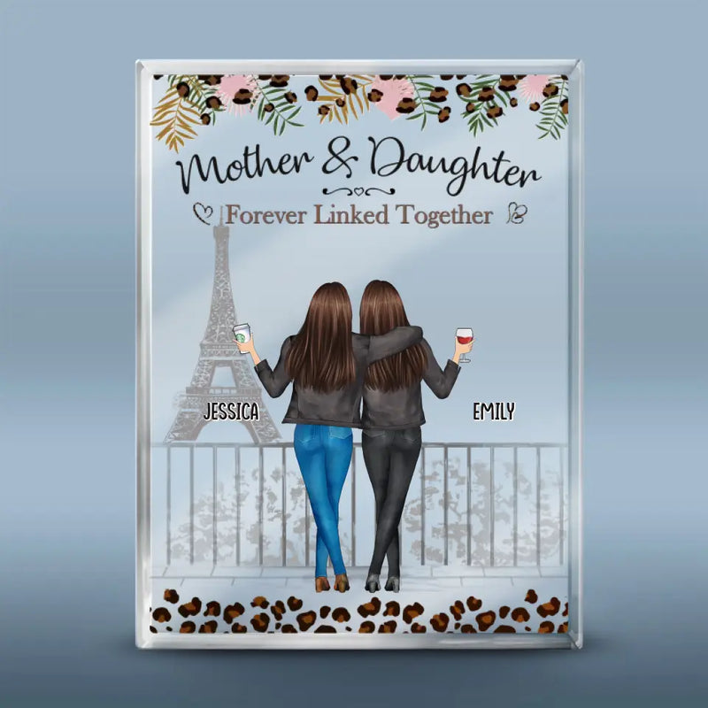 Custom Name Mother and Daughters Gifts - Personalized Shaped Acrylic Plaque