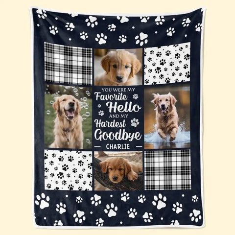 Custom Pet Photo Dog Memorial Gifts - Personalized Blanket